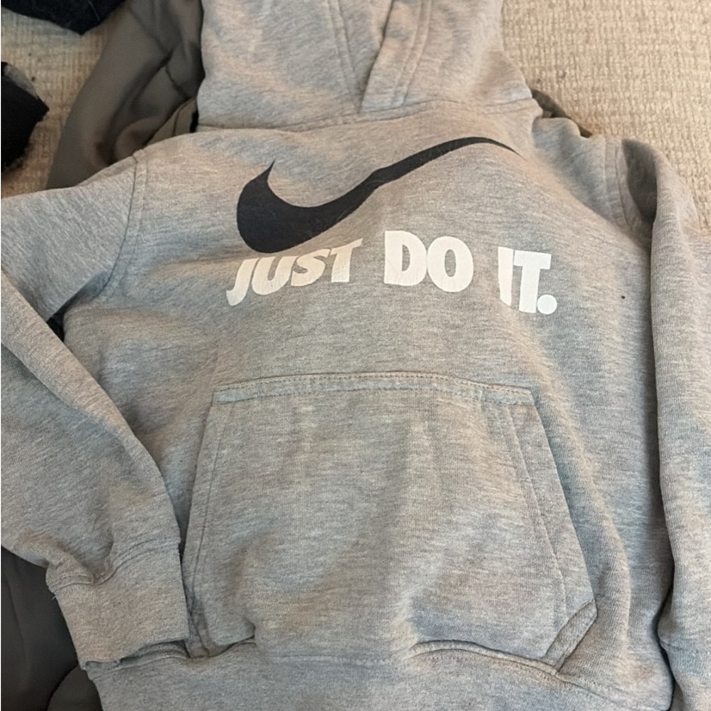 Nike Kids Gray 'Just Do It' Hoodie